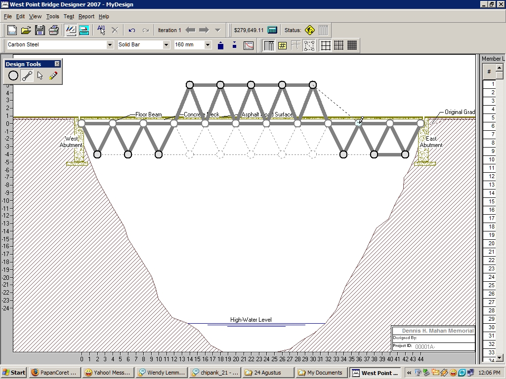 West Point Bridge Designer Freeware Jembatan Fach Learning Site